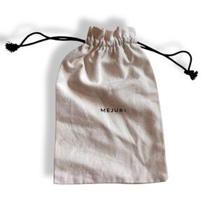 Mejuri dust bag jewelry pouch drawstring storage travel case gift bag